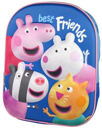 Lentz Kinderrucksack - 31 x 25 x 10 cm - Originales Lizenzprodukt- 3D - Peppa Wutz