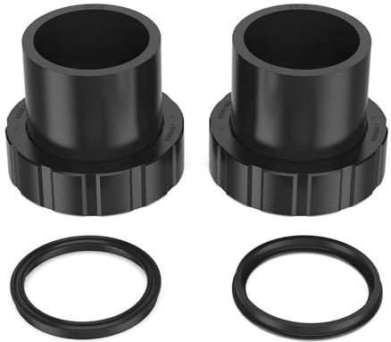 jyibinee Lot de 2 raccords de pompe de plomberie pour piscine, cartouche filtrante résistante à la chaleur, tuyau universel noir