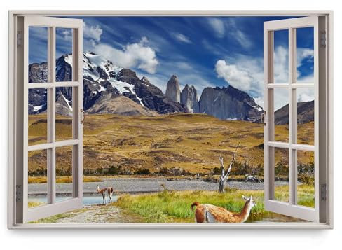 Paul Sinus Wandbild 120x80cm Fensterbild Peru Landschaft Berge Natur blauer Himmel Südamerika