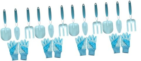 INOOMP 4ensembles Outils De Jardinage Ensemble De Truelles Et Râteaux Ergonomiques pour Transplantation Et Creusage Kit pour Garçon Fille Et Adultes pour Potager Et Jardin