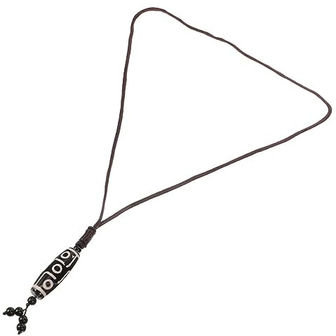 WOFASHPURET 3stücke Tibetischer Amulett- Aus Dzi-perlen Ethnische Halskette Für Männer Und Frauen Für Alltag Und Besondere Anlässe Grünes Design