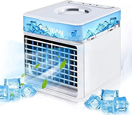 Condizionatore d'aria portatile, ventola ultra silenziosa con 3 velocità regolabili, umidificatore, rinfresca, umidifica, per ambienti