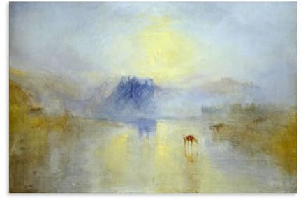 WANGLIDD Norham Castle, Sonnenaufgang von Joseph Mallord, William Turner, Kunstdruck, Wandfoto, Farbe, zum Aufhängen, Bild, Familie, Schlafzimmer, Dekoration, Geschenk, ungerahmt, 20 x 30 cm