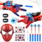 RCYHCY 2 Stück Spider Launcher Handschuhe, Launcher Handschuh, Super Spider Launcher mit Maske und Aufkleber, Handgelenk Spielzeug Set, Spider Hero Handschuhe, Geschenk für Kinder Fans