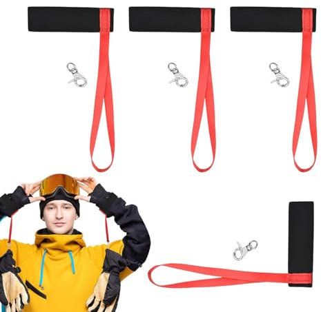 Sangles De Poignet Pour Gants De Ski,Laisses Réglables Pour Sports D'hiver,4 Laisse Gants Ski Réfléchissantes,Sangles De Poignet Avec Sangle De Sécurité