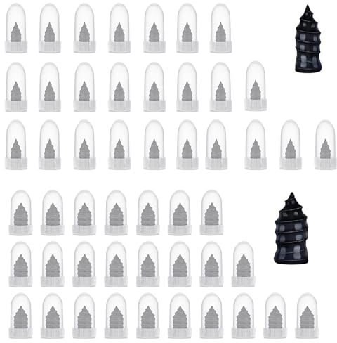 LINTRA 50 Pièces Vis Crevaison Pneu, Clous en Caoutchouc de Pneu sous Vide, 2 Tailles Reparation Pneu Voiture, avec Capsule Kit Reparation Vis Pneu Voiture, pour Voiture, Moto, Camion