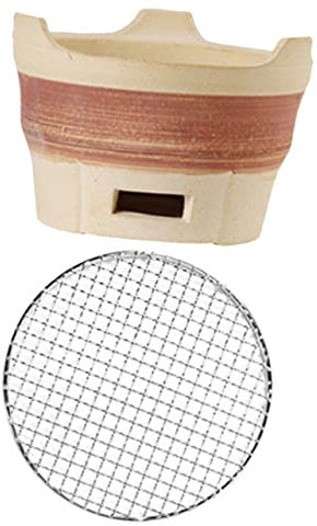 Hibachi-Grill, Kessel, Töpferei, Ton, Holzkohleofen, Edelstahl, Kasserolle, Brennholz, 1 Set