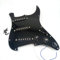 Pickguard de style ST avec kit de micro SSS – Plaque en PVC/métal noir pour Squier/Fender – 24,5 x 21 x 4,8 cm – 0,3 kg – Kit de câblage complet