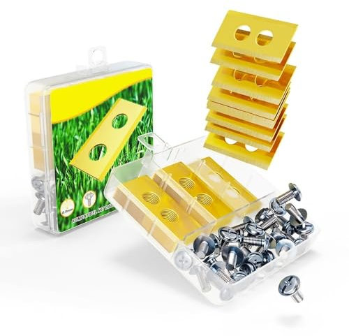 30Stück Ersatzmesser für Worx Landroid Mähroboter,Titan Ersatzklingen für Worx Landroid Rasenroboter,Titan-Klingen&Schrauben Set für Worx Landroid Rasenroboter