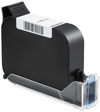 TIKTONER Handdrucker Tintenpatrone, Originale Schnelltrocknende Tintenpatron 42ml Ersatztintenpatrone für TIJ2510 Hand Tintenstrahldrucker /TIJ668 Tintenstrahl Codiergerät - Schwarz