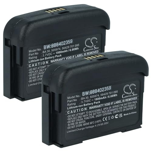 vhbw 2X Akku kompatibel mit Sennheiser SL Bodypack DW, SK D1 Digitales Funksystem, Taschensender (1800 mAh, 3,7 V, Li-Ion)