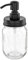 Dispenser di sapone vintage di Mason Jar retrò 473 ml con testa della pompa in acciaio inossidabile (nero)