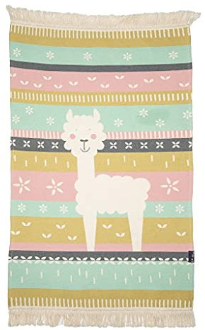 Fussenegger Kids-Teppich Lama mit Fransen 70 x 120 cm Altrosa