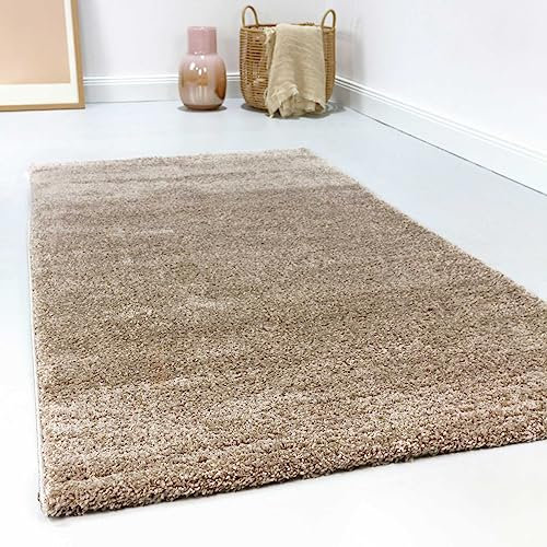 Esprit Home, Moderner Kurzflor Teppich - Läufer für Wohnzimmer, Flur, Schlafzimmer, California (80 x 150 cm, beige)