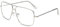 Dollger Classic Glasses Metal Fashion Clear Lens Glasses Frame Eyewear Women Men Silver Frame+Clear Lenses