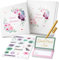2gether4ever® 5 in 1 wildromantisches Hochzeit Gästebuch Set mit 166 Sticker und 20 Gästekarten, Stift und Box/Hochzeitsalbum/Gästebuch Hochzeit mit Fragen/Aufkleber Hochzeit/Gästekarten
