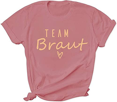 T Shirt Team Braut(Rose Rouge 2XL)
