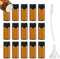 ZEOABSY 20 Stück Kleine Leer 5ml Braunglas Flasche mit Öffnungsreduzierer, Braun Tropfflasche mit Schwarz Schraubverschluss Glasflaschen für Ätherisches Öle Essenzen Aromatherapie