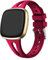 Strap-it Silikonen Armband (S) - kompatibel mit - Fitbit Versa 4 - Armband - Rosé/Rot - für Fitbit Sense - Fitbit Versa 3 - Fitbit Sense 2