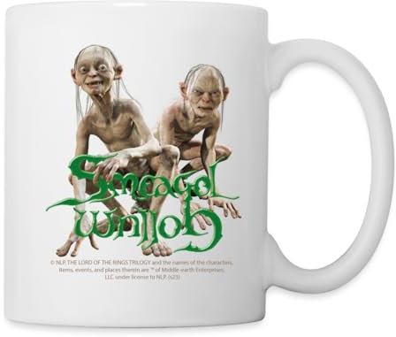 Spreadshirt The Lord of The Rings Smeagol Gollum Design Mug, One Size, White