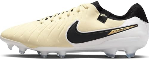Nike Legend 10 PRO Fg, Scarpe da Calcio Uomo, Lemonade Black Mtlc Gold Coin, 45 EU