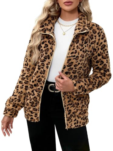 For G and PL Damen-Fleecejacke, langärmelig, durchgehender Reißverschluss