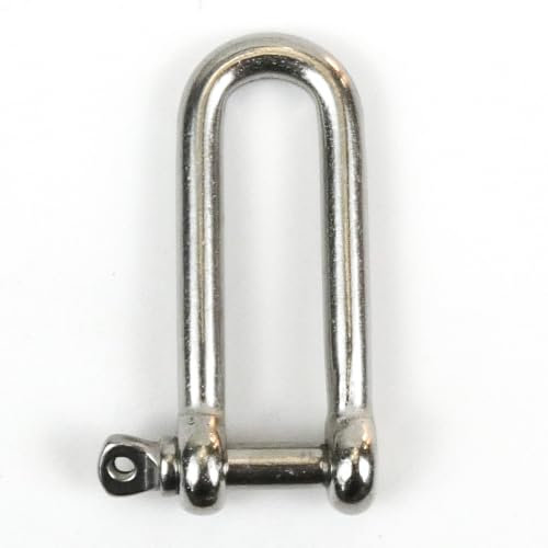 DAUMLINK® 2 manilles rondes longues, matériau : acier inoxydable A4/Aisi 316 (2 pièces), connecteur de chaînes ou de tampons aux œillets (5 mm)