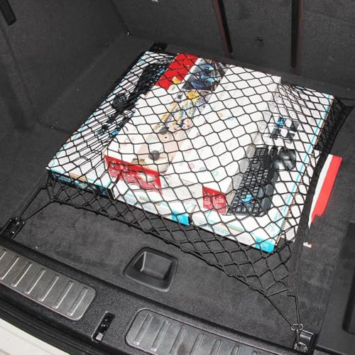 NETHIX Auto Kofferraumnetz, für Audi A4 S Line B9 2013 2022 B8 2008 2008~2023 Elastisch Gepäckfixierung Trennnetz Kofferraumdach Aufbewahrungsnetz Netz Zubehör