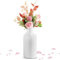 Keramik Vasen, Weiß Matt Vase für Pampasgras Trockenblumen Home Decor, Modern Boho Deko Aesthetic Blumenvase Große Vase 20cm Hoch als Geschenk Deko für Wohnzimmer Schlafzimmer Büro Einfach Nordic Stil
