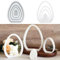 Silikonformen Gießformen Ostern, DIY Silikonform Frühling Ostern, Set mit 4 Ostereiformen für Osterdeko Frühlingsdeko (B)