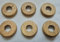 Oak Wooden Radiator Pipe Collars for 15mm Pipes Pack of 2 Easy Split Collar Wood Hide Radiator Pipes Base (6 Collars)