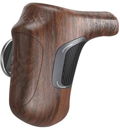 SMALLRIG Poignée Rotative Gauche en Bois pour Rosace ARRI, Capacité de Charge jusqu'à 15 kg, Réglage Flexible de la Position, Design Ergonomique et Antidérapant - 5162