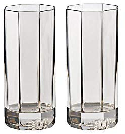 Rosenthal - Medusa - Longdrinkglas, Wasserglas - Lumiere Haze - 2er Set - Kristallglas - mit Medusenhaupt im Fuß
