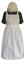 SPARKLES Ladies Fancy Dress Full Apron & MOP Cap Victorian Tudor Edwardian Poor WW1 (Medium) - White
