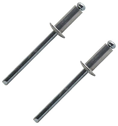 100 x Standard Aluminium Rivets, Dome Headed 6.4 x 18mm Blind Pop Rivet