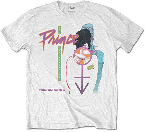 Prince Men's Take Me with U T-Shirt, White (White White), Large (Size:Large)