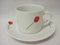 Taza Y Plato TE 250ML Porcelana TULIPAN Rojo