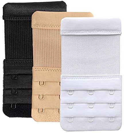 YARBAR Bra Extender 3 Hook Women Bra Strap Extenders Pack of 3 Soft Comfortable