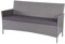 Mendler 3-Sitzer Poly-Rattan Gartenbank Halden, Sitzbank - grau, Kissen anthrazit