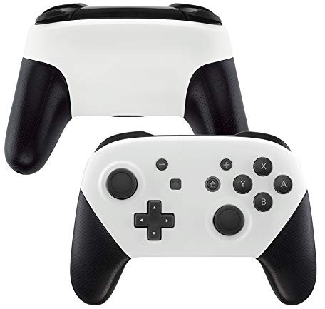 eXtremeRate White Faceplate and Backplate for Nintendo Switch Pro Controller, DIY Replacement Shell Housing Case for Nintendo Switch Pro - Controller NOT Included