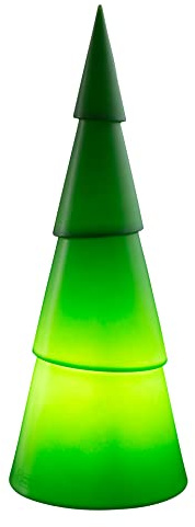 8 seasons design Shining Tree 3D LED Weihnachtsbaum rund (100 cm, grün) E27 Fassung inkl. Leuchtmittel warmweiß, großer beleuchteter Tannenbaum, Weihnachtsdeko XXL, Winterdeko, für außen + innen