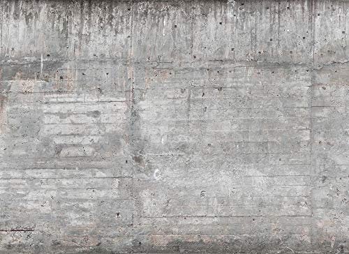 Livingwalls Vliestapete - Tapete Mauer Betonoptik in Grau, Braun und Braun - Wandtapete für verschiedene Räume - Wandbild XXL 350 x 255 cm