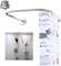 HNCS Duschstange U Form Ohne Bohren Eckduschstange Duschvorhangstange Ecke Badewanne Teleskopstange Aus 304 Edelstahl Mit Vorhang FüR Runddusche Badewanne,90x90x90cm