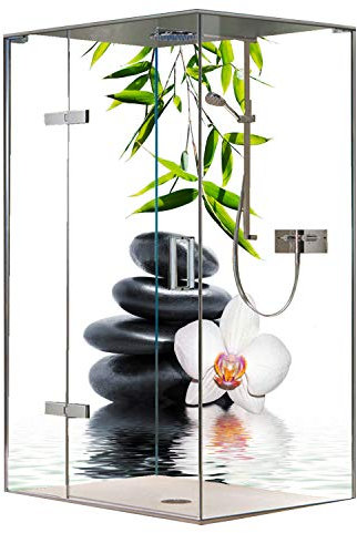 Original FLYERANDPRINT - SHOWER-PLATE, Alu-Dipond, OHNE FUGEN, Fliesenersatz, Duschrückwand, Wunschmaß, Dusche, Bad, Wandverkleidung, Wandverkleidung, DE-17-21 (Set mit 2 platten, 120 x 200 cm)