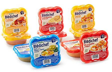 Blédina Blédichef - 10 petits plats pour bébé - Dès 12 Mois - 5 recettes - 230g (Pack de 10)