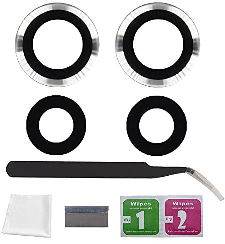 Eonpam 2er-Pack Kamera Glas für Xiaomi Mi 11 Original Rückseite Kamera Linse Glas Ersatz HD Kameraschutz Camera Glass + Reparatur Set