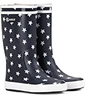 Aigle Unisex Kinder Baby Flac Themen-Regenstiefel, Marineblauer Stern., 28 EU