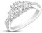 Molioaki Verlobungsring Damen 9 Karat (375) Weißgold Diamant Ring Brillantschliff 5A Zirkonia 1.5kt Weißgold Ring Damen mit CZ-52