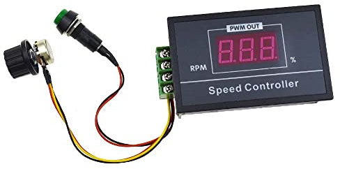RELAND SUN PWM DC Motor Speed Controller, DC6V-60V/30A LED Digital Display Regolatore di Velocità Stepless Regolatore con Potenziometro Regolabile per DC 6-60V 12V 24V 36V 48V 30A Motore