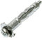 AERZETIX - C57423 - Lot de 10 Chevilles d'expansion Ø8x38 mm pour plaques de plâtre Corps Creux en métal - avec vis M4 - Fixation en cloison sèche - Couleur Argent